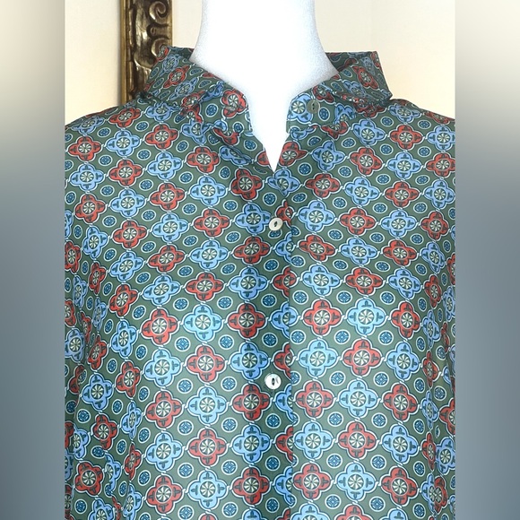 Gretchen Scott Priss Blouse-Sundial Olive Large - Picture 3 of 11